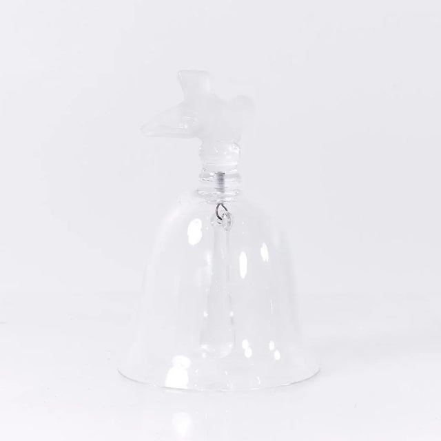 Lalique Lalique Frosted Crystal and Glass Bird Bell For Sale - Image 4 of 9