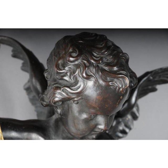 Putti Wall Lights in Bronze Gilded, 1870, Set of 2 For Sale - Image 3 of 18