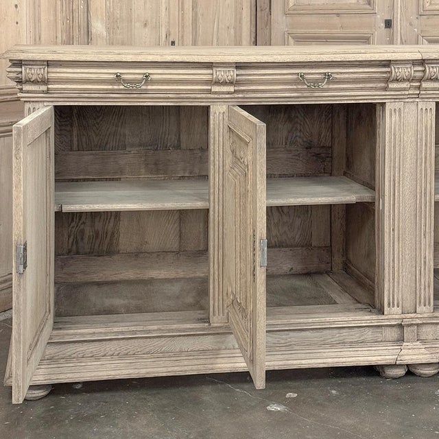 19th Century Louis XIV Style Stripped Oak Buffet For Sale - Image 15 of 18