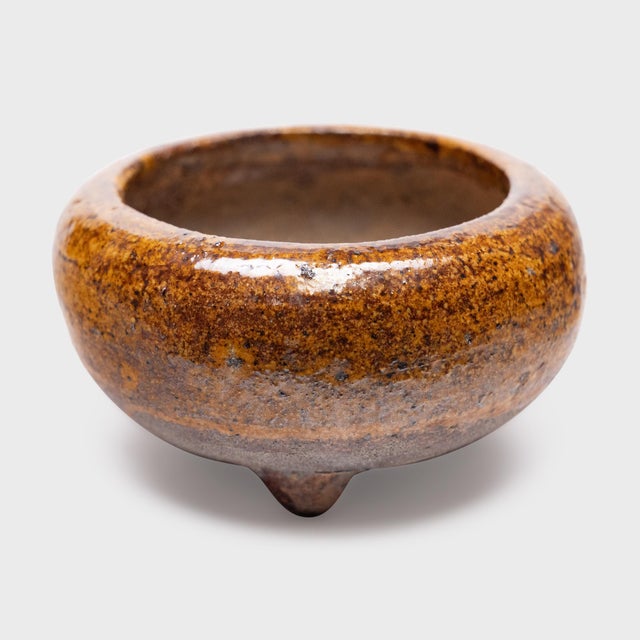 Chinese Vintage Chinese Persimmon Glazed Censer For Sale - Image 3 of 4