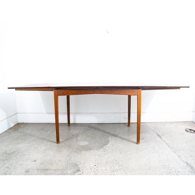 Mid-Century Modern Mid Century Modern Dining Table Drop Leaf Walnut Compact Leaf X2 Vintage 1960s For Sale - Image 3 of 11