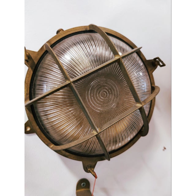 Metal Vintage Navy Sconce For Sale - Image 7 of 8