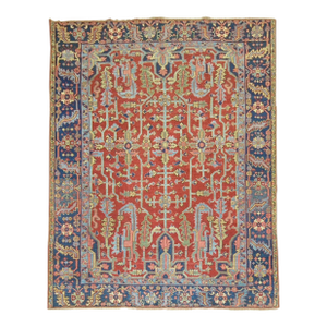 Antique Zabihi Collection Persian Heriz Square Rug