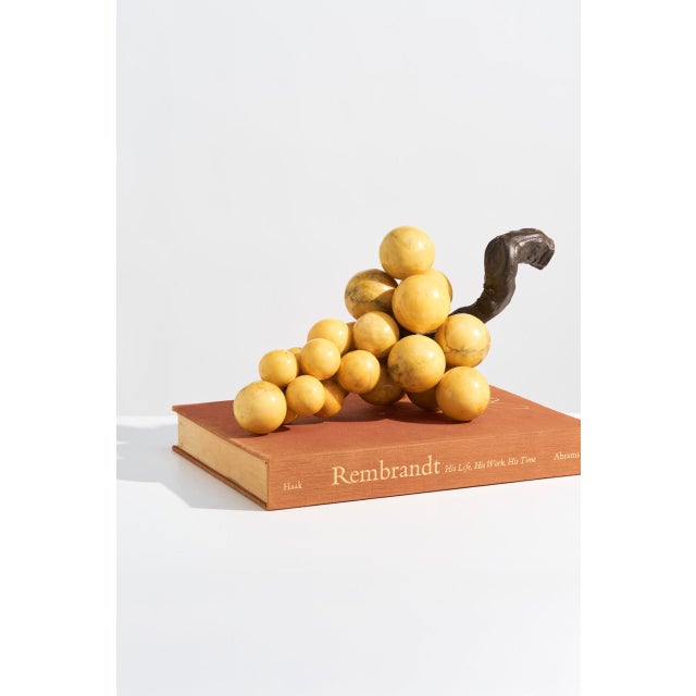 Mid-Century Modern Extra Large Vintage Mid 20th Century Italian Yellow Stone Grape Cluster For Sale - Image 3 of 10