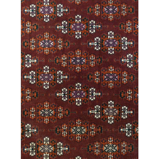 Traditional Late 19th Century Antique Turkmen Rug 4'4'' X 6'2'' For Sale - Image 3 of 11