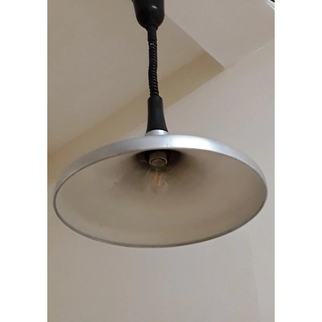 Vintage German Adjustable Ceiling Lamp in Shaped & Black Plastic from Erco, 1970s For Sale - Image 3 of 11