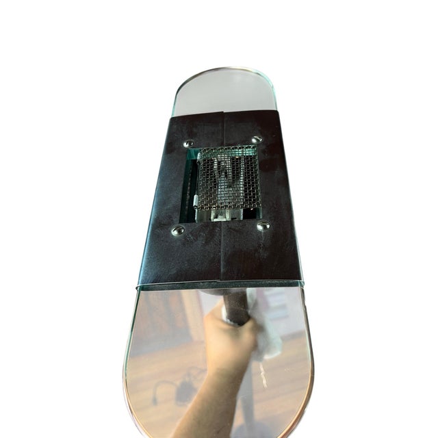 Metal Robert Sonneman for Kovacs Postmodern Torchiere Floor Lamps - A Pair For Sale - Image 7 of 12