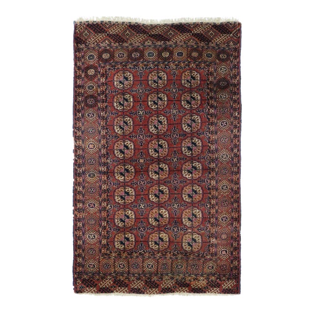 Antique Turkmen Rug 3'8'' x 5'10'' For Sale