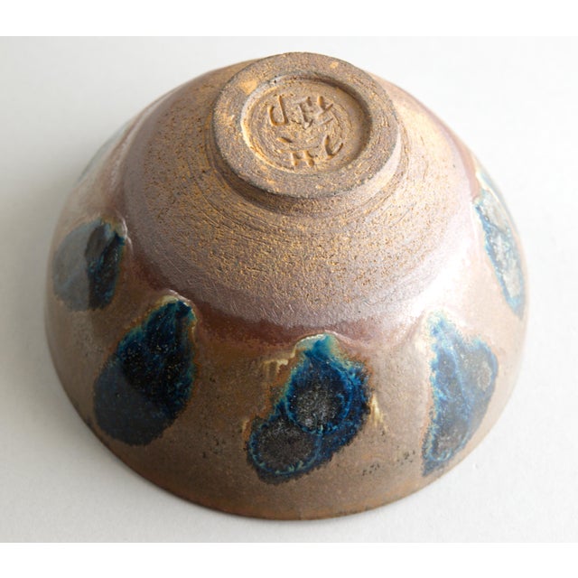 Chinese Temmoku Variant Glaze Tortoiseshell Tea Bowl, Stamped Mark For Sale In Portland, OR - Image 6 of 9