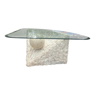 Vintage Tessellated Stone and Ball Coffee Table For Sale