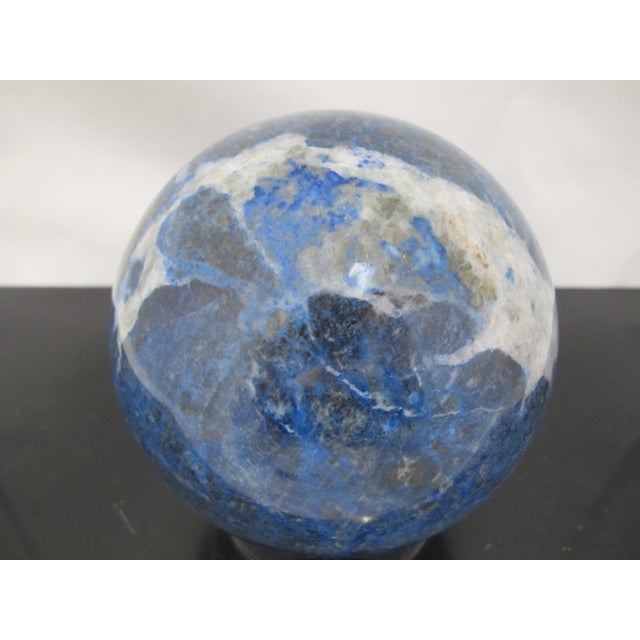 Large 8lb Lapis Lazuli Quartz Crystal Earth Ball Sphere With Stand For Sale In Portland, OR - Image 6 of 7