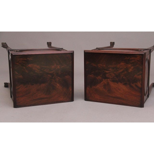 Wood Mid-Century Flame Mahogany Bedside Cabinets, 1960, Set of 2 For Sale - Image 7 of 12