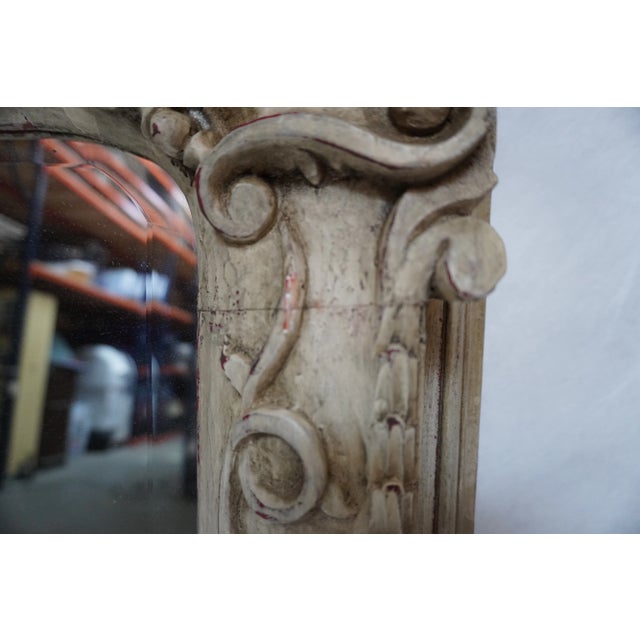Italian Carved Painted Mirror 1940’s From Melissa Levinson For Sale - Image 9 of 14