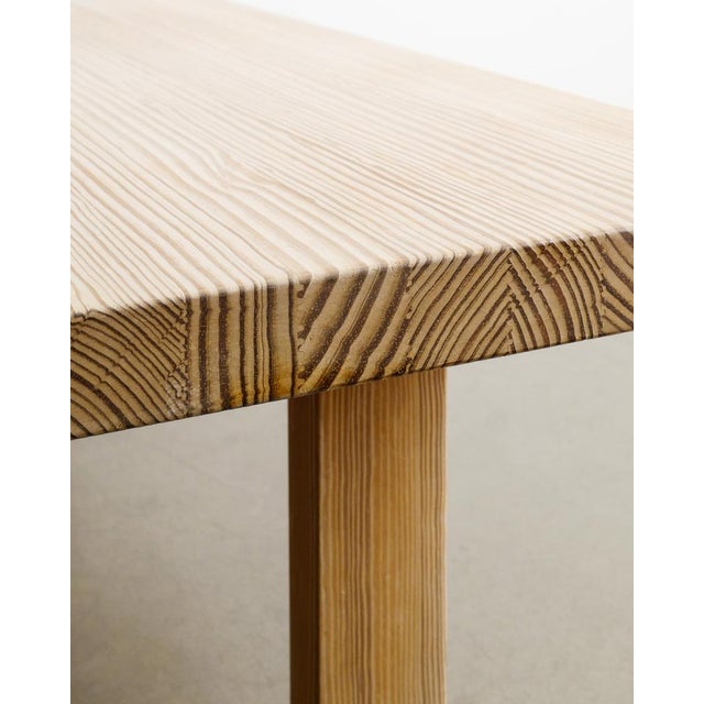 Squared Danish Wooden Coffee Table in Oregon Pine, 1970s For Sale - Image 6 of 8