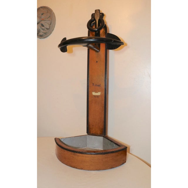 Up for sale is a very rare antique handmade anchor nautical umbrella/cane stand made by John Hope in 1887. This large...