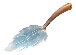 Mid-Century Handmade Mexican Sterling & Wood Pie Server