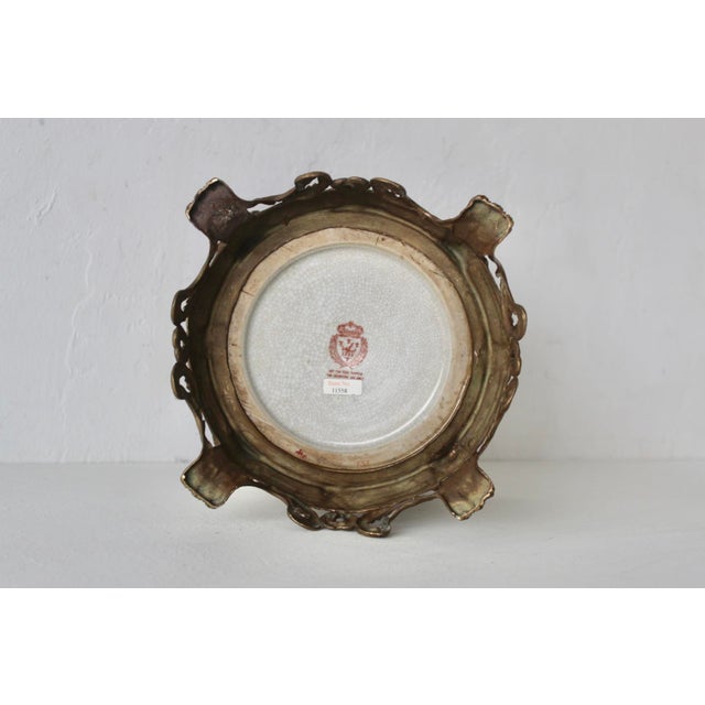 Wong Lee 1895 Porcelain Bronze Ormolu Pedestal Planter Cachepot For Sale In Miami - Image 6 of 13