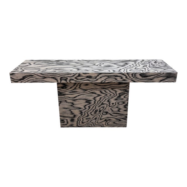 Vintage 1980s Postmodern Memphis Pedestal Console Entryway Table For Sale