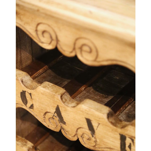 2010s Vintage French Provincial Pine Twelve-Bottle Wine Cabinet, Cave À Vin For Sale - Image 5 of 11