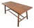 Mid-Century Modern Solid Wood Coffee Table With Ribbed H-Stretcher For Sale