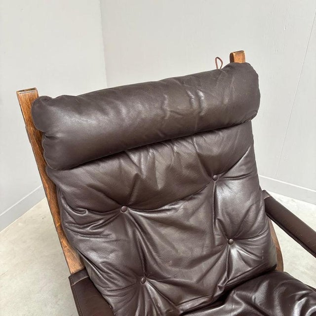 Textile Set of Siësta Lounge Chair and Ottoman by Ingmar Relling, 1960s For Sale - Image 7 of 16