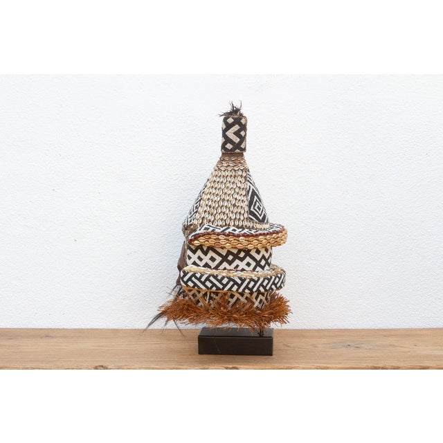 African Cowry Shell Kuba Lele African Mask For Sale - Image 3 of 10