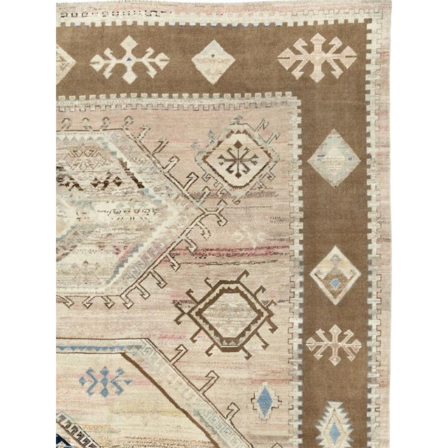 Tribal Galerie Shabab Collection Mid-20th Century Turkish Anatolian Large Carpet For Sale - Image 3 of 10