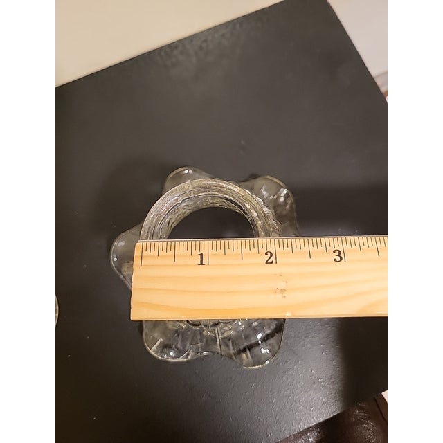 Vintage Ruffled Lamp Shades Pressed Glass 19th Century For Sale - Image 10 of 10