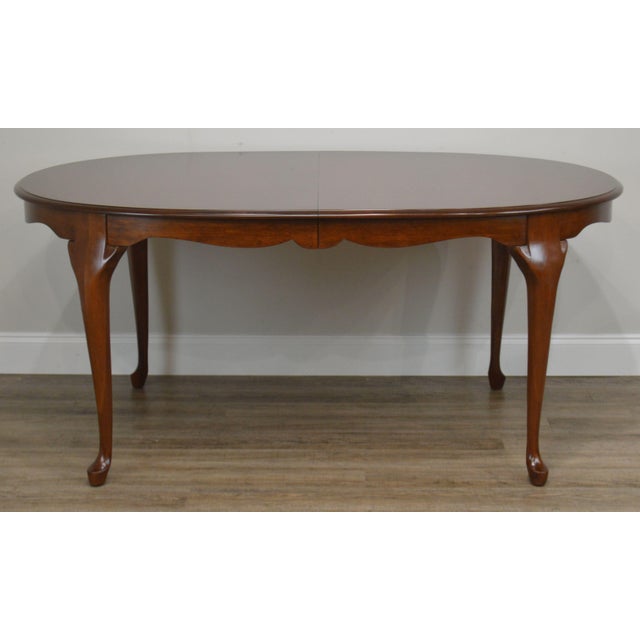 Pennsylvania House Cherry Oval Queen Anne Dining Table With 3 Leaves