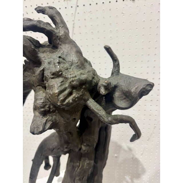 Mid Century Modern Brutalist Heavy Bronze Gregg LeFevre Solid Bronze Sculpture For Sale - Image 11 of 12