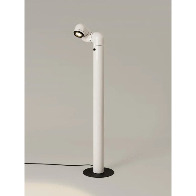 White tatu floor lamp by andré ricard dimensions: d 23 x w 26 x h 116 cm materials: metal, plastic. Available in red or...