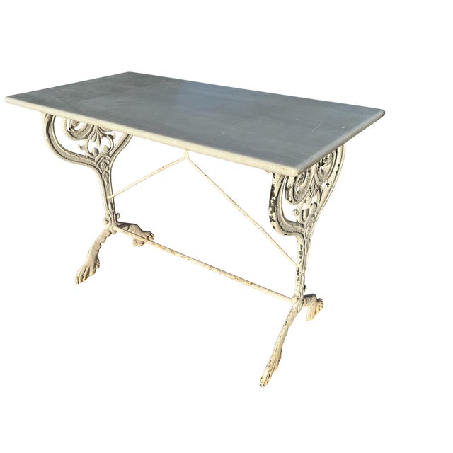 Antique French Cast Iron and Marble Bistro Table, 1900s For Sale - Image 12 of 18