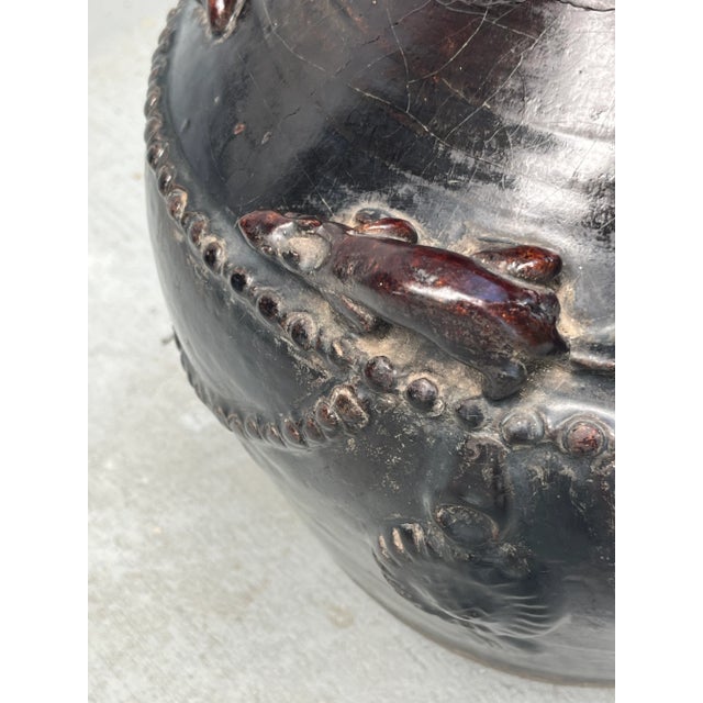 Chinese Song Dynasty Cizhou Black and Brown Glazed Stoneware Grain Jar For Sale - Image 10 of 11