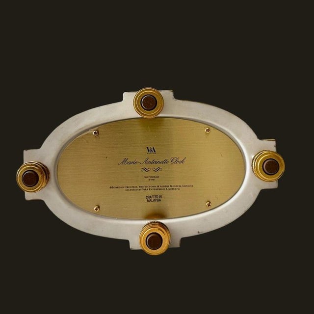 Marie Antoinette V&A Porcelain and Ormolu Mantel Clock, 1960s For Sale - Image 16 of 17