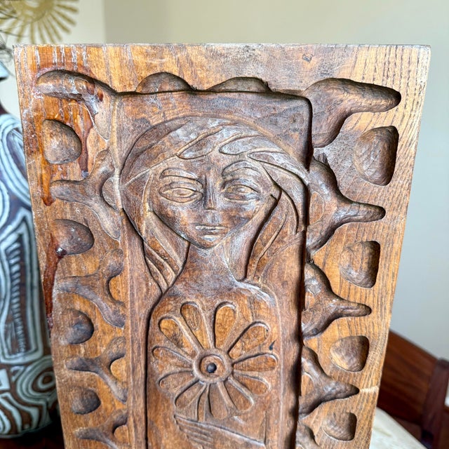 Mid Century Modern Evelyn Ackerman Flora Panelcarve Wood Carving Era ...