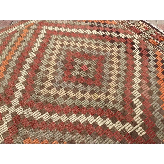 1960s Embroidered Nomadic Rug - 69" X 118" For Sale In Raleigh - Image 6 of 11