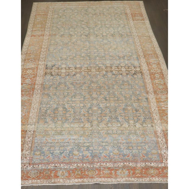 Blue Persian Antique Kurd Rug - 8'4" x 13'10" For Sale - Image 8 of 11