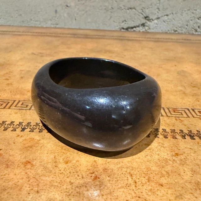Black Acrylic or Lucite Bangle Bracelet Mid Century Modern For Sale In San Diego - Image 6 of 13