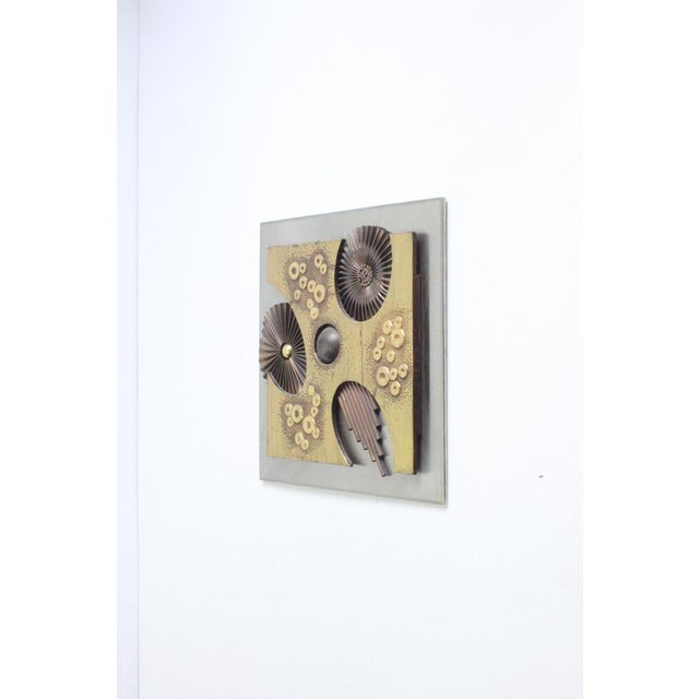 Brutalist Brass Wall Panel, 1970s For Sale - Image 5 of 16
