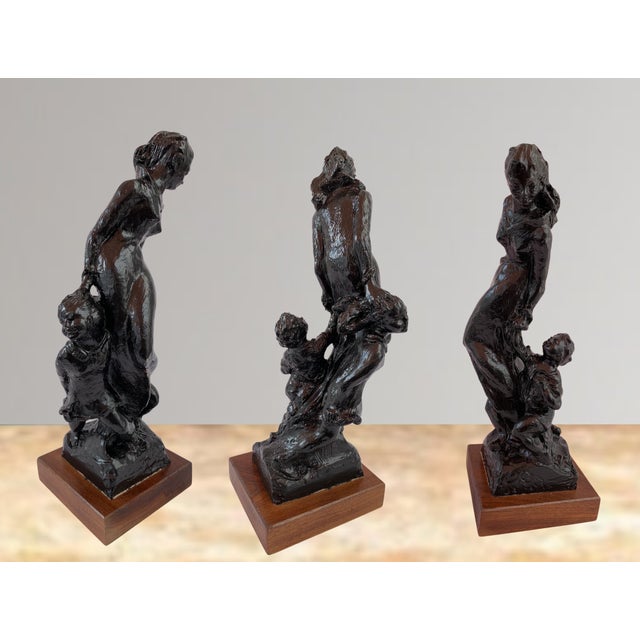 Domenico Mazzone Sculpture of a Mother and Two Children For Sale - Image 13 of 18