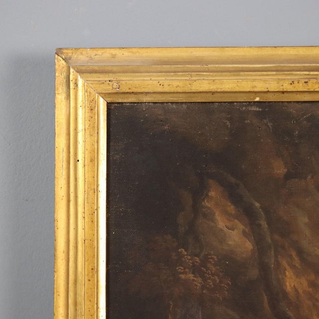 Landscape with Figures, Oil on Canvas, Framed For Sale - Image 8 of 11