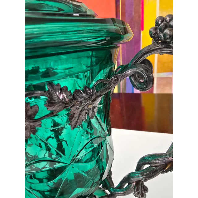 Antique Moser Bohemian Glass Museum Goblet For Sale - Image 4 of 12