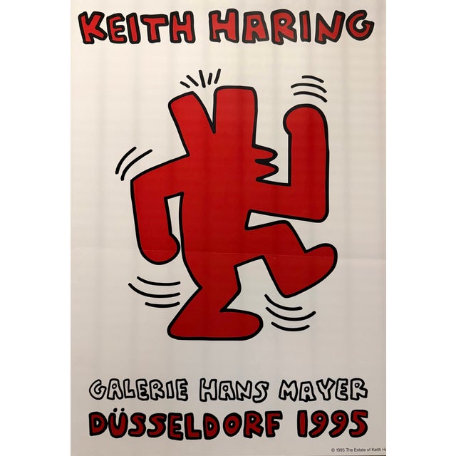 Produced for the Keith Haring exhibition at Galerie Hans Mayer, Düsseldorf, this authentic vintage poster showcases...
