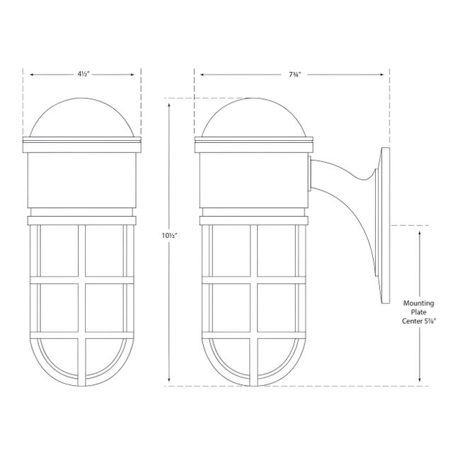 Transitional Chapman & Myers for Visual Comfort Signature Marine Wall Light in Chrome with White Glass For Sale - Image 3 of 3