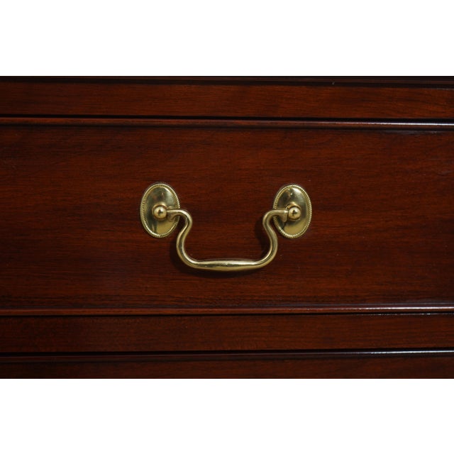 Brown Henkel Harris Model 166 Cherry 9 Drawer Double Dresser For Sale - Image 8 of 18