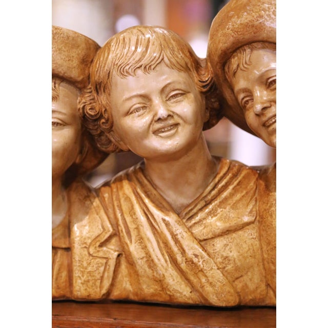 Early 20th Century Early 20th Century Italian Terracotta Sculpture of Four Boys by S. Melani For Sale - Image 5 of 11