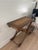 Kreiss Neoclassical Leather-Top Console Table With X-Base & Brass Stretchers For Sale In New York - Image 6 of 7
