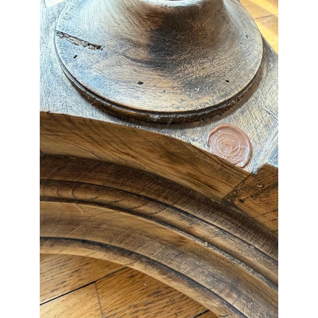 A Pair of Restoration Hardware Sculptural Pedestal Side Tables, Drinks Tables With Glass Tops For Sale - Image 17 of 18