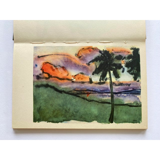 1960s Emil Nolde " Aquarelle " Vintage 1960 Mid Century Modernist Fine Art Lithograph Print Hardcover Art Book For Sale - Image 5 of 12