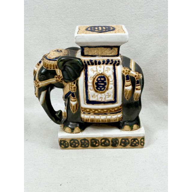 Vintage Chinoiserie Elephant Figurine For Sale - Image 10 of 11